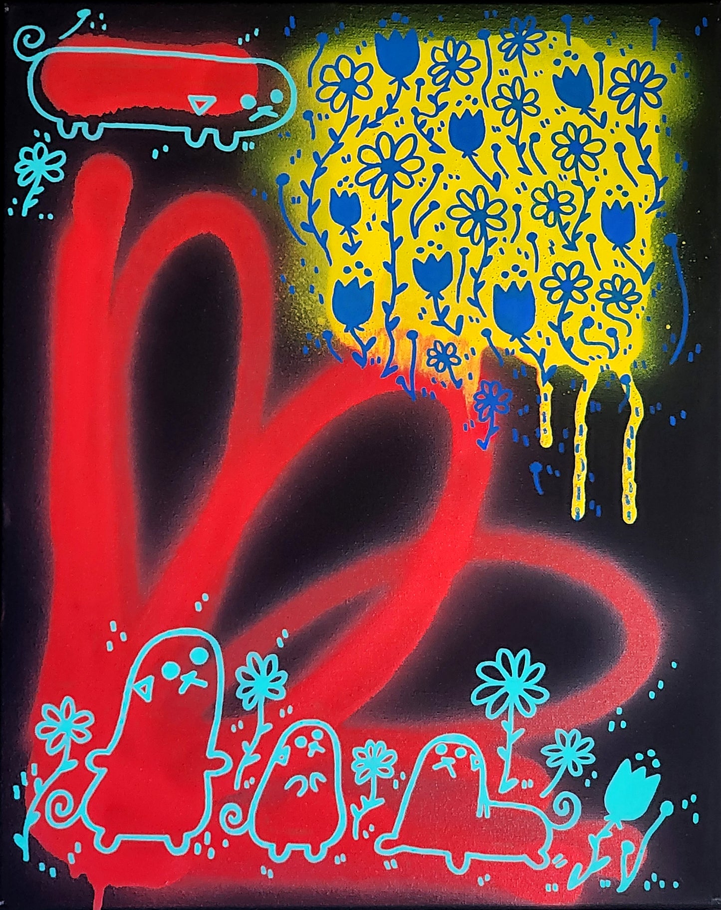 A Garden I can't get to. Peepod Painting!