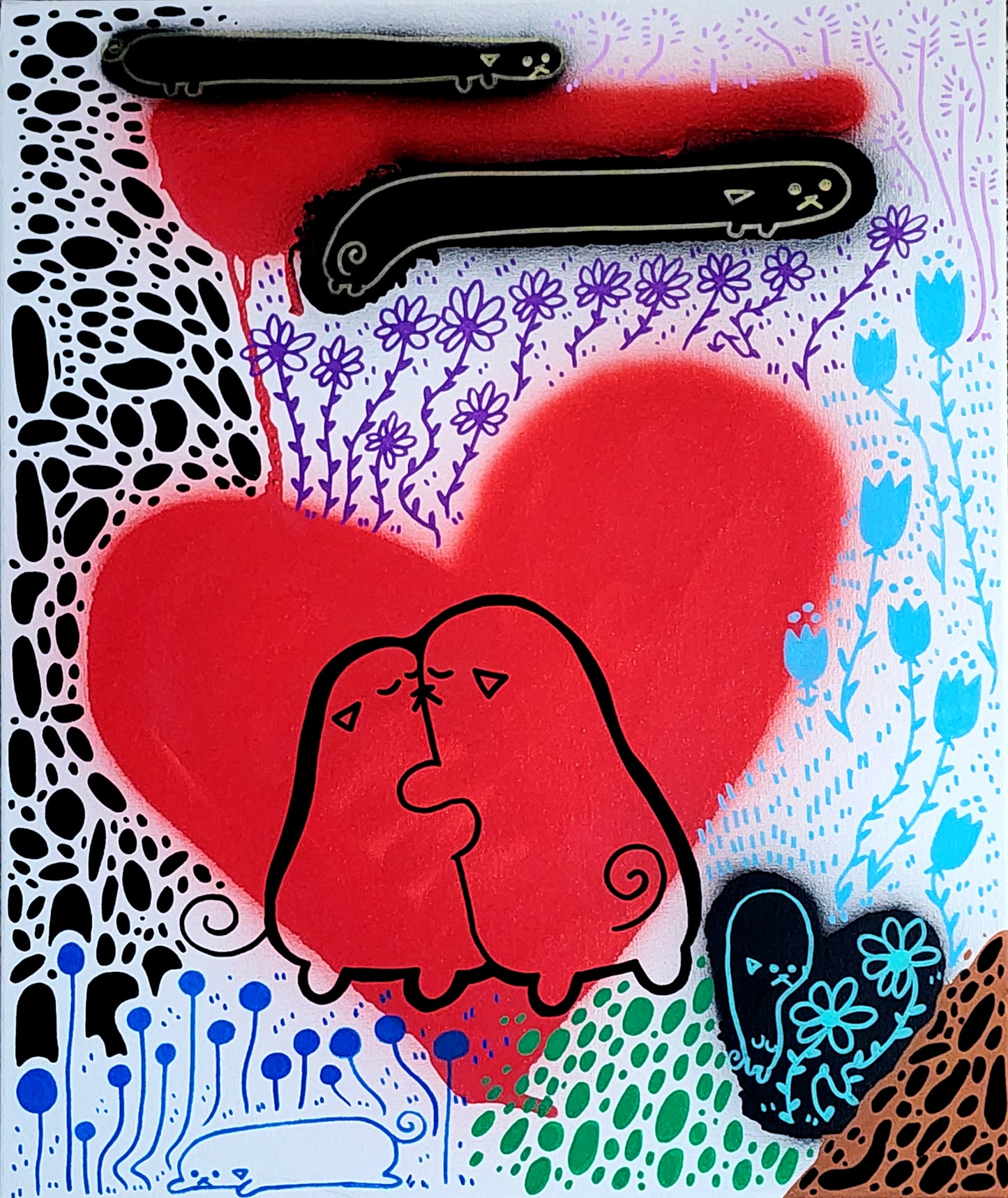 A Kiss to be seen! Peepod Painting!