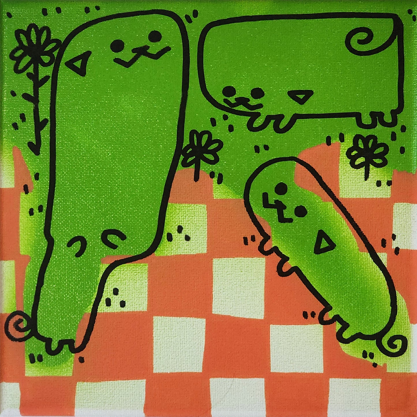 Checkered Spadoodle! Peepod Painting!