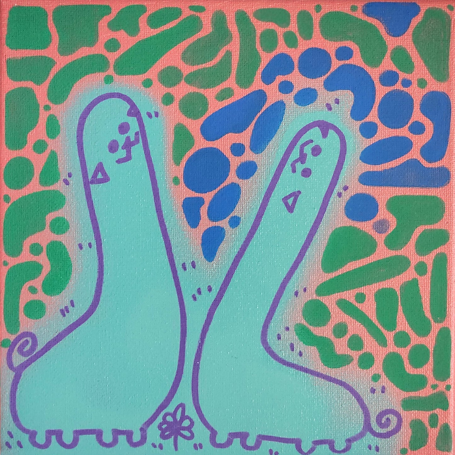 The Long Necks Greeting! Peepod Painting!