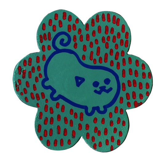 In some Grass! Flower Magnet Pipapeep Painting!