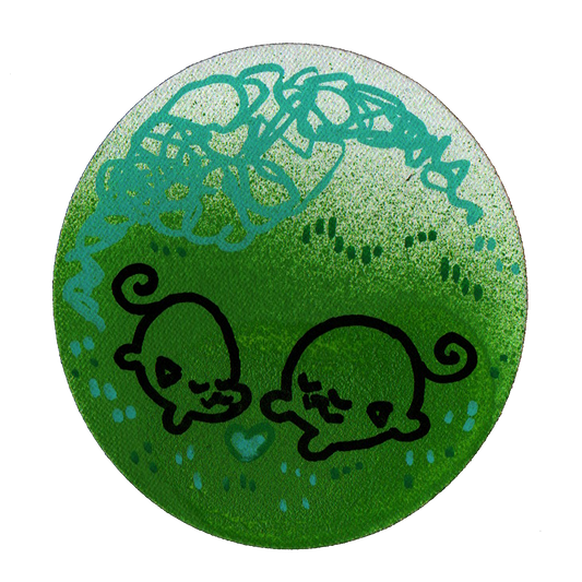 Matcha Buddies! Circle Magnet Pipapeep Painting!