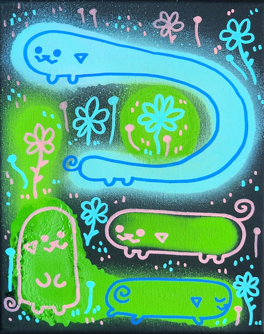 Trails all Around! Peepod Painting!